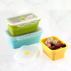 方型摺疊矽膠飯盒-2H-LB-0005